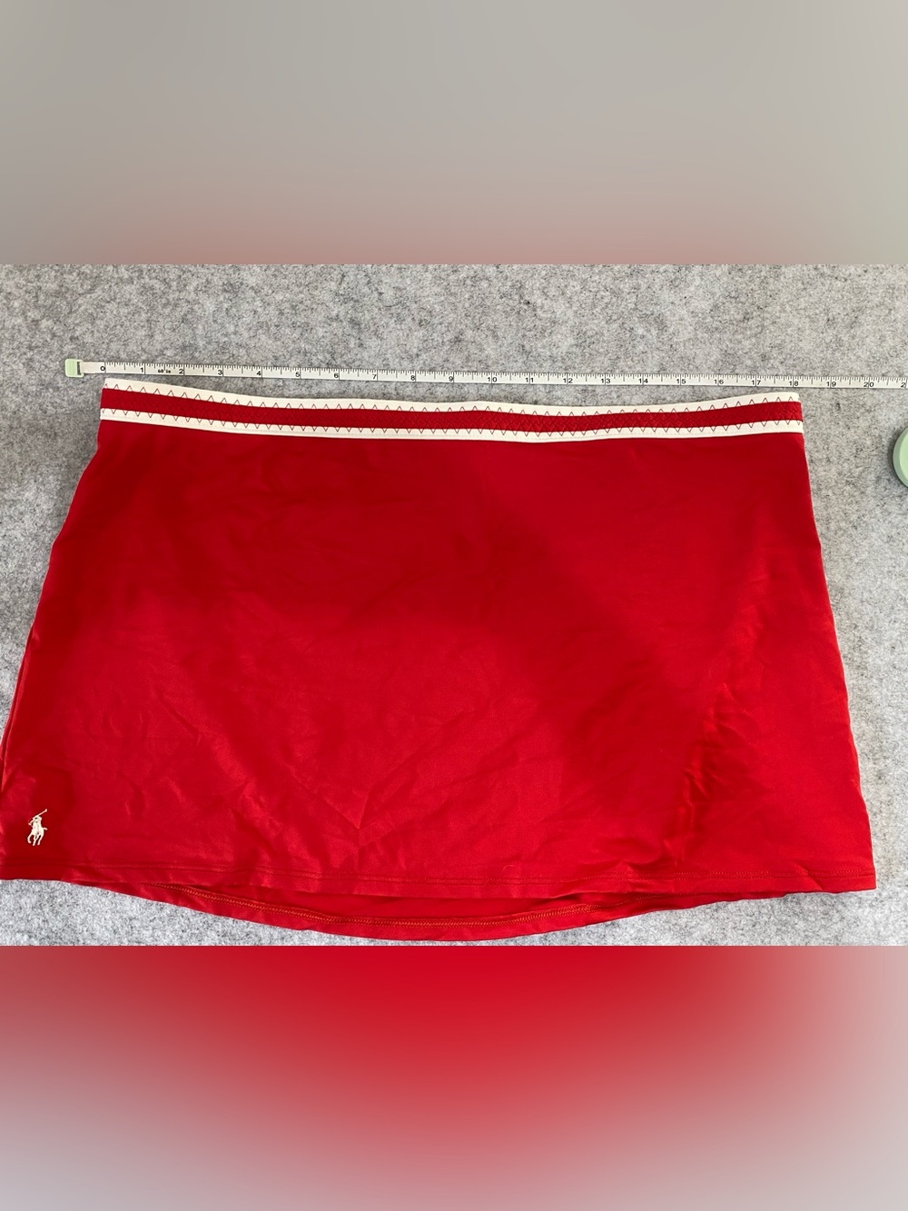 Ralph Lauren Vintage Y2K Red White Bikini Swim Skirt 3 Piece Set Sz L - Picture 14 of 16
